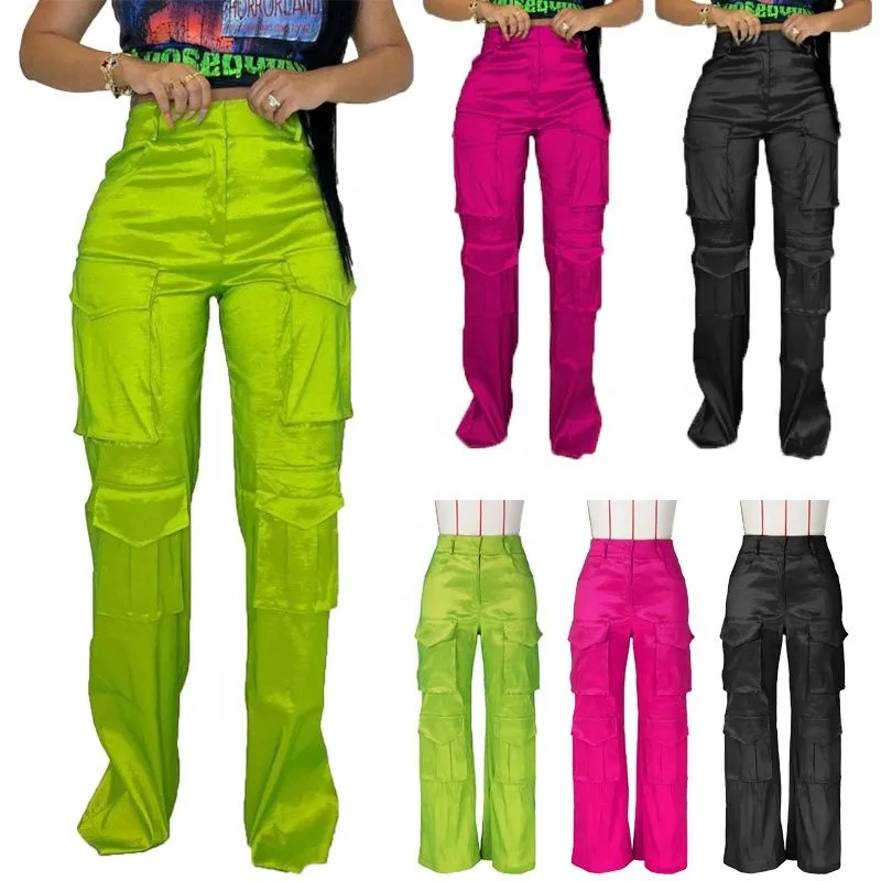 Black Cargo Pants With Multiple Pockets