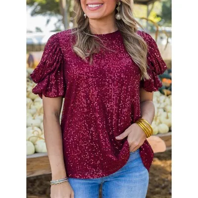 Punainen paljettitunika